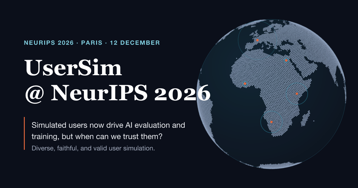 UserSim NeurIPS 2026 official conference logo